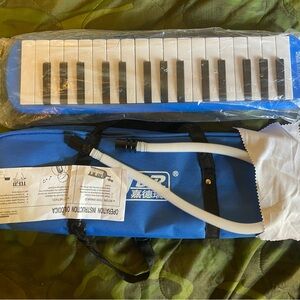 Brand New Blue and White JDM Melodica with Case